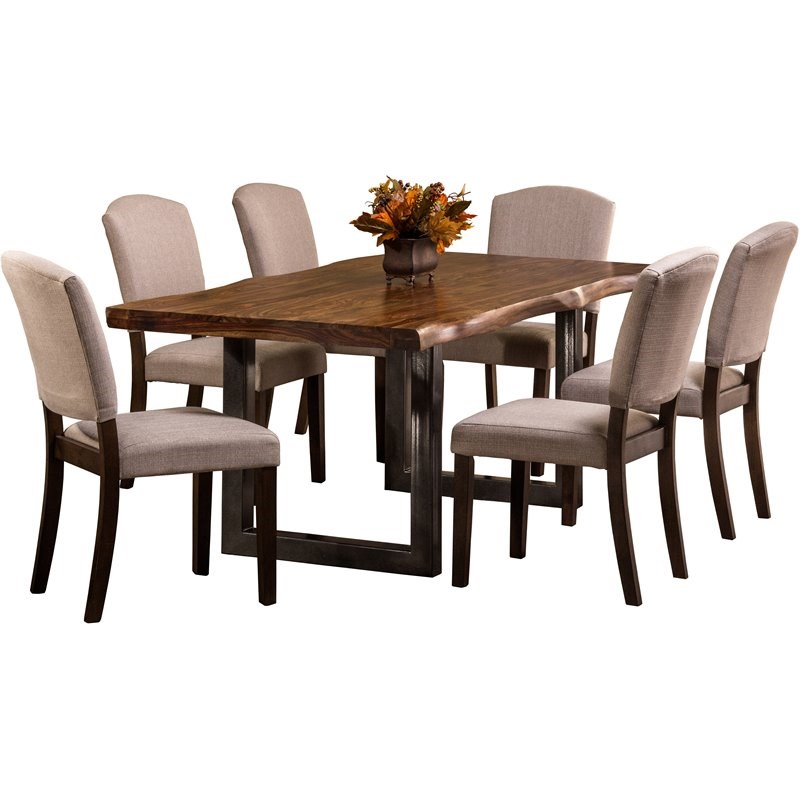 Hillsdale Furniture Emerson Wood Rectangle Dining Table Top in Natural Sheesham