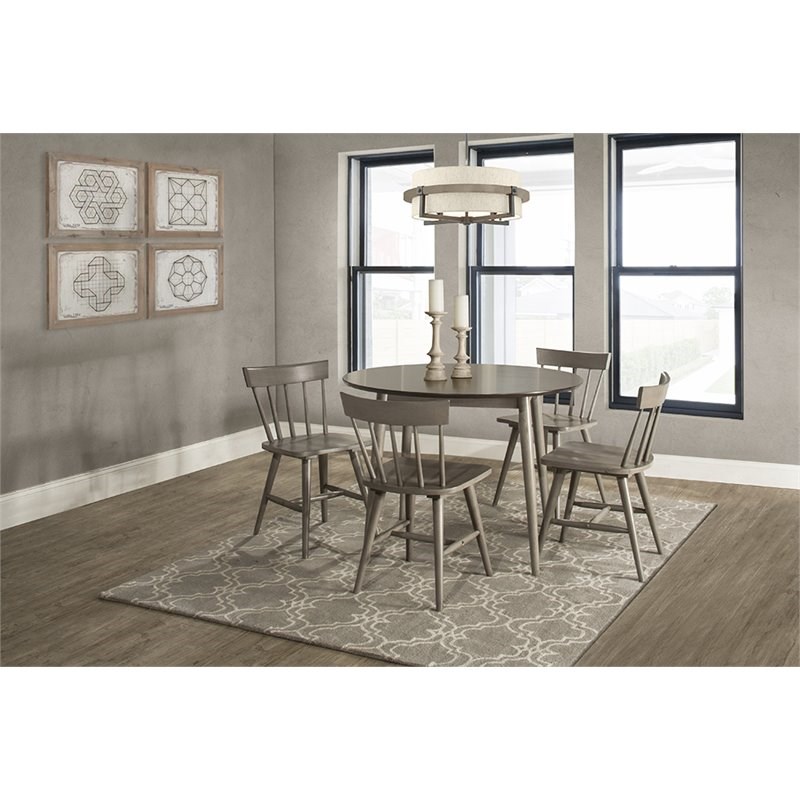Hillsdale Furniture Emerson Wood Dining Bench Top in Gray Sheesham