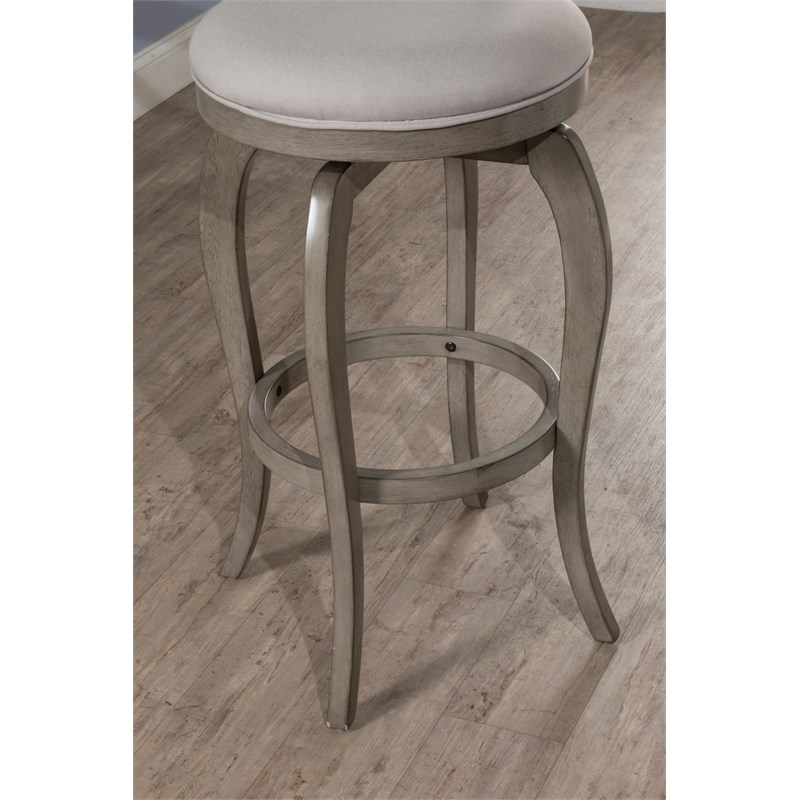 Hillsdale Ellendale 39" Fabric Contemporary Counter Stool in Gray