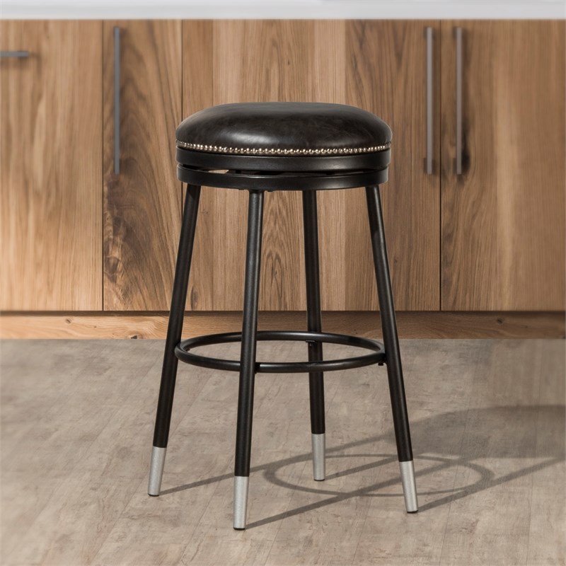 hillsdale furniture valera backless metal swivel counter height stool