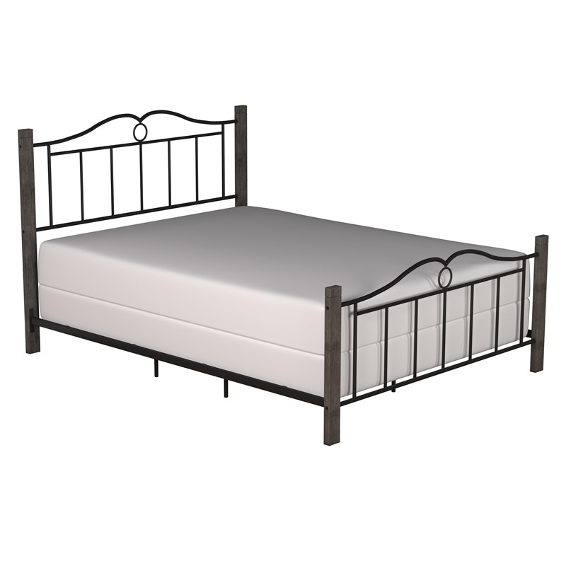 Hillsdale Furniture Metal Queen Bed with Double Arched Scroll Design ...