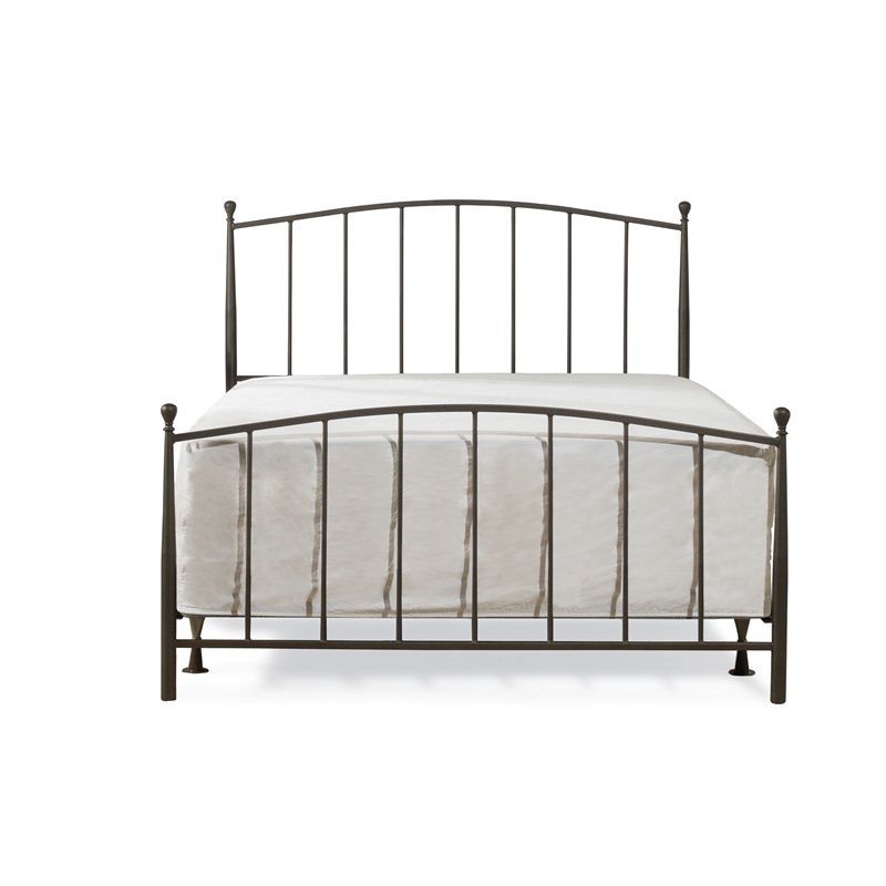 Hillsdale Furniture Warwick Metal King Bed Set in Gray Bronze Homesquare