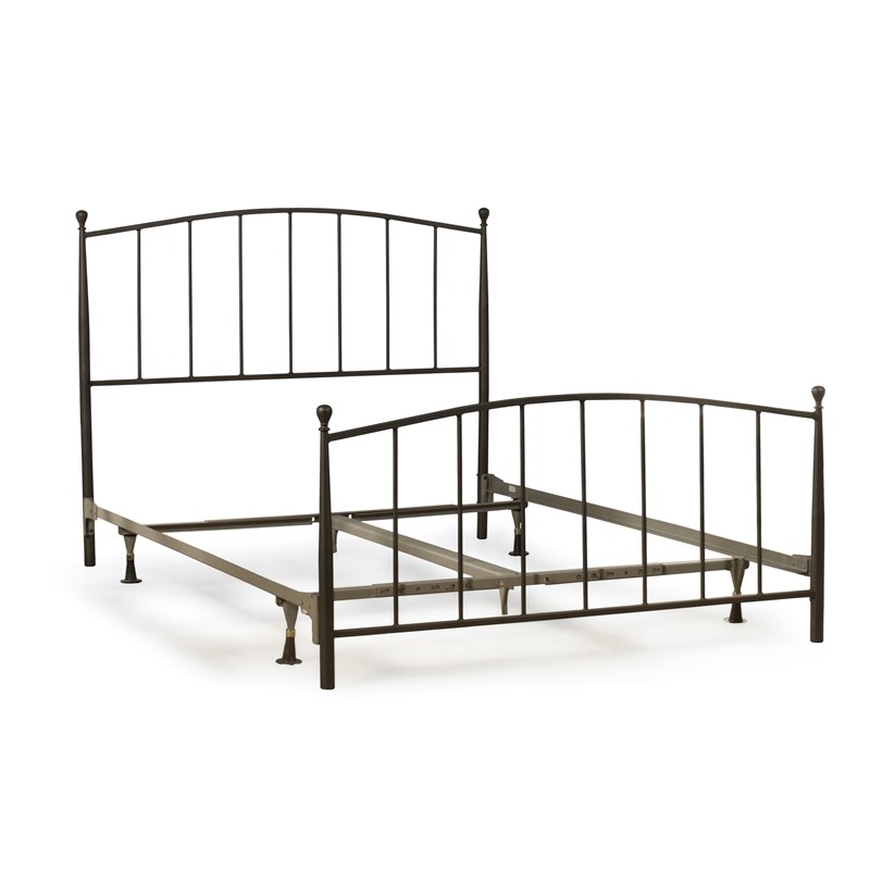 Hillsdale Furniture Warwick Metal King Bed Set in Gray Bronze Homesquare