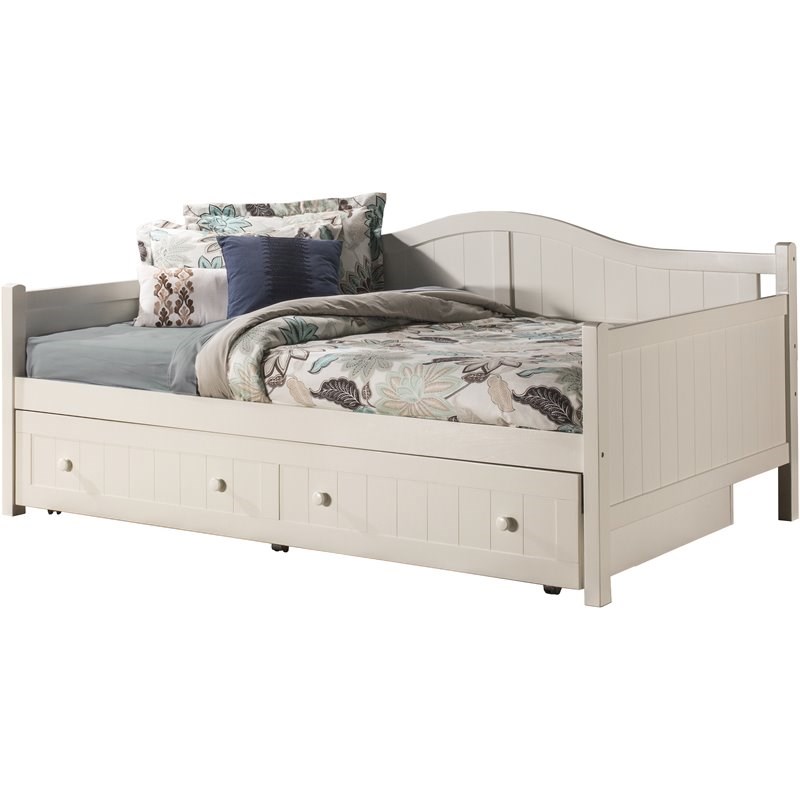 Hillsdale Furniture Staci Wood Full Daybed with Trundle White Homesquare