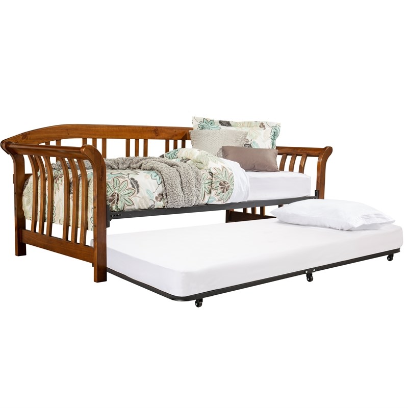 Hillsdale Furniture Dorchester Daybed with Suspension Deck and Trundle Walnut