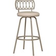 Canal Street Geometric Circle Back Metal Adjustable Stool Champagne Gold