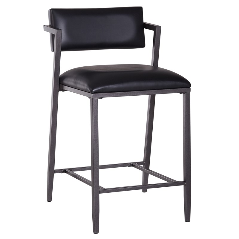 Hilale Furniture Yates Metal Tilt, Counter Height Chairs With Arms