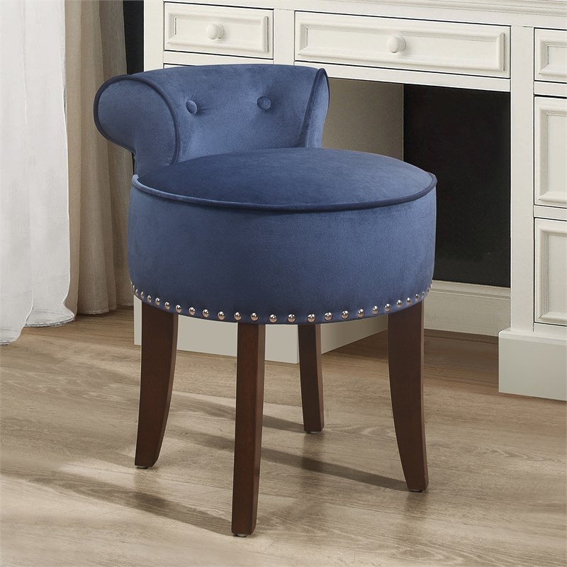 navy blue vanity chair