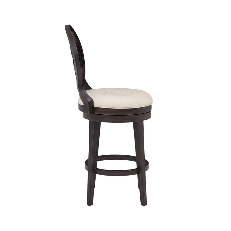hillsdale furniture savona wood swivel bar height stool aged black - 5216-830