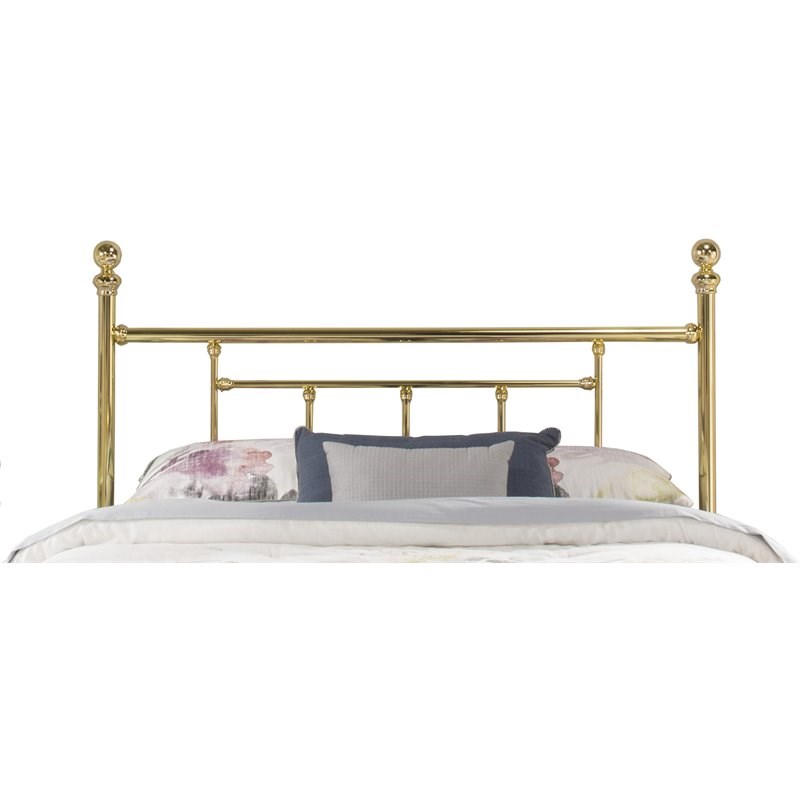 Hillsdale Chelsea Classic Full Metal Headboard in Brass Homesquare