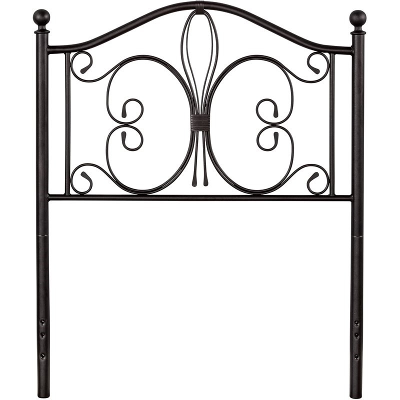 Hillsdale Milwaukee Traditional Twin Metal Headboard in Antique Brown