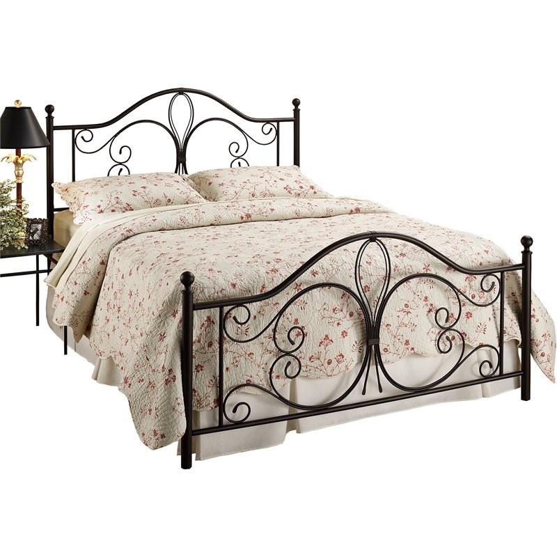 Hillsdale Milwaukee Traditional Full Metal Bed in Antique Brown