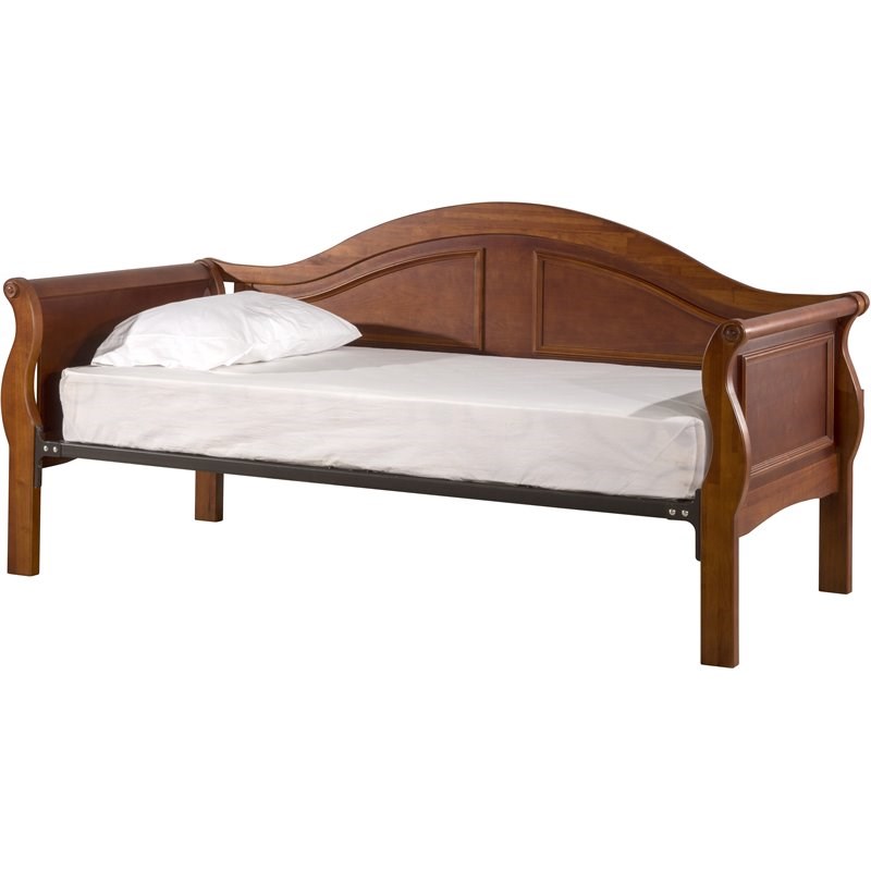 Hillsdale Bedford Wooden Sleigh Daybed With Suspension Deck in Cherry ...