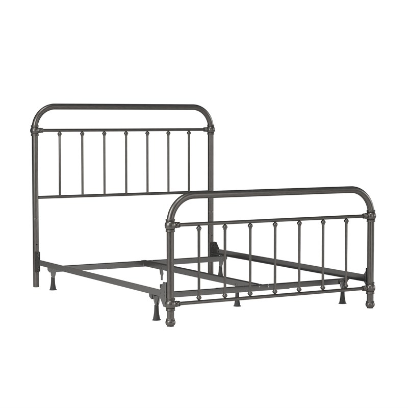 Hillsdale Furniture Kirkland Metal Full Bed Aged Pewter Finish | Homesquare