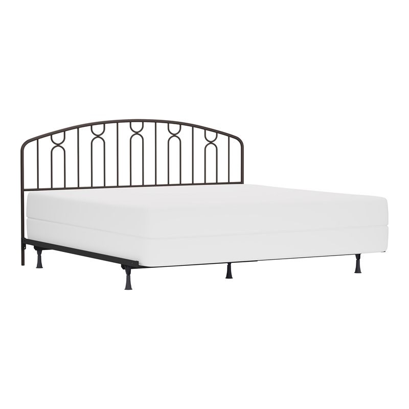 Hillsdale Riverbrooke Contemporary Metal King Headboard and Frame in Bronze