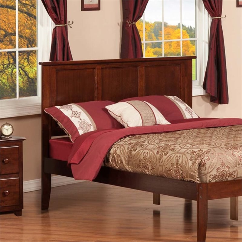 Atlantic Furniture Madison Full Panel Headboard in Walnut Homesquare