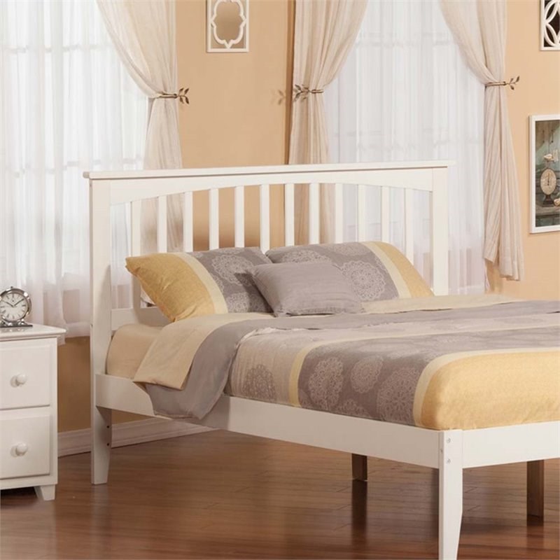 Atlantic Furniture Mission Queen Spindle Headboard in White
