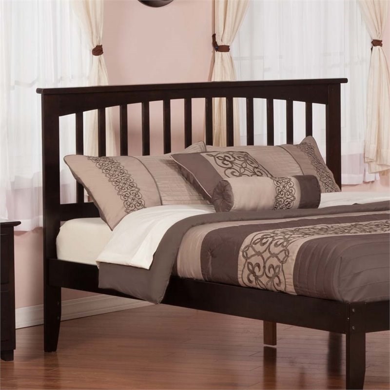 atlantic furniture mission king spindle headboard in espresso ar287851