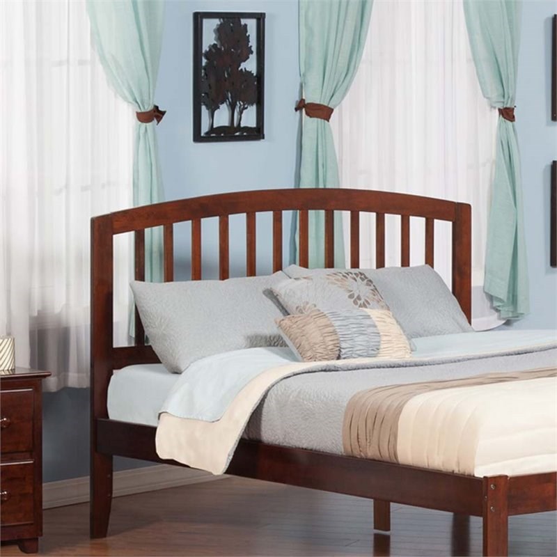 atlantic furniture richmond king spindle headboard in walnut ar288854