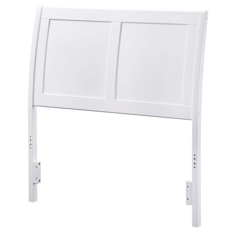 Atlantic Furniture Portland Twin Sleigh Headboard in White