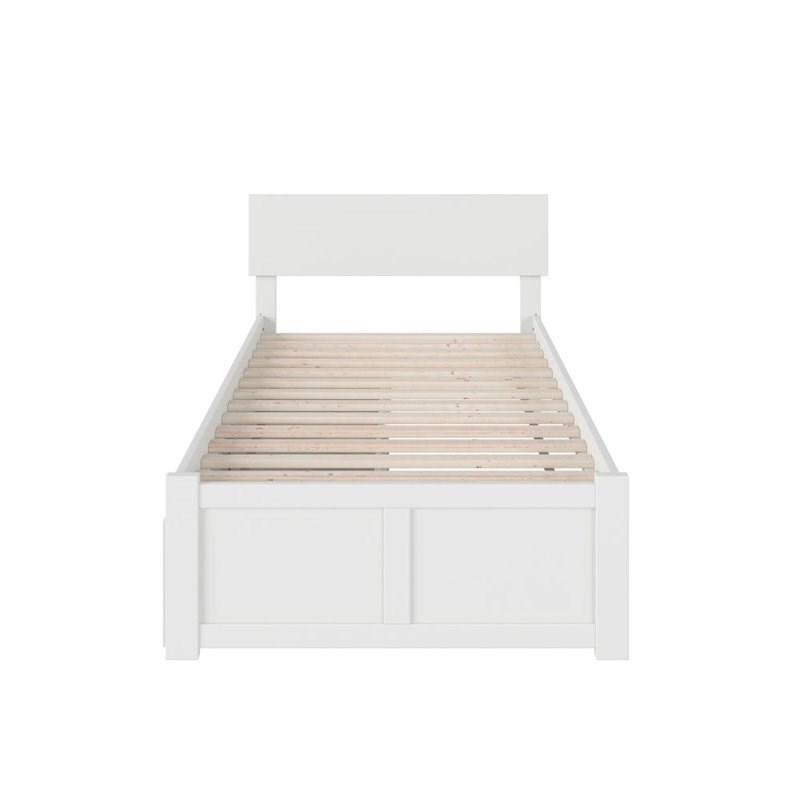 Atlantic Furniture Orlando Urban Twin XL Storage Platform Bed in White