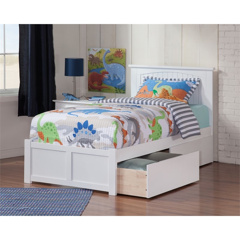 atlantic furniture nantucket twin xl storage platform bed ...