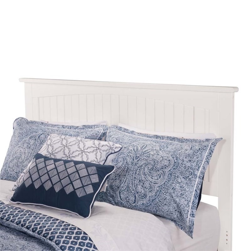 Atlantic Furniture Nantucket King Panel Platform Bed in White