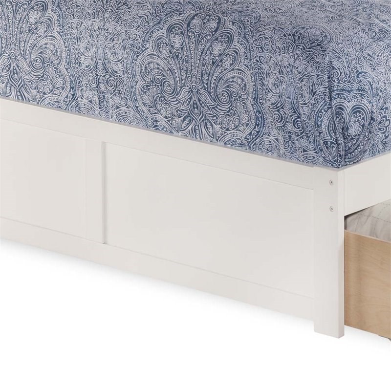 Atlantic Furniture Nantucket Urban King Storage Platform Bed in White