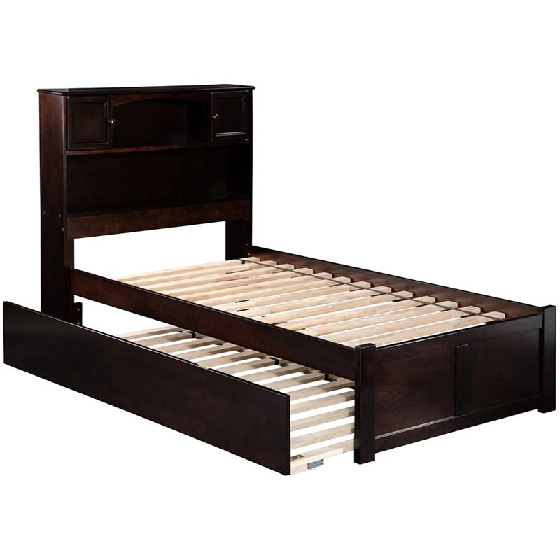 Atlantic Furniture Newport Urban Twin Trundle Platform Bed in Espresso