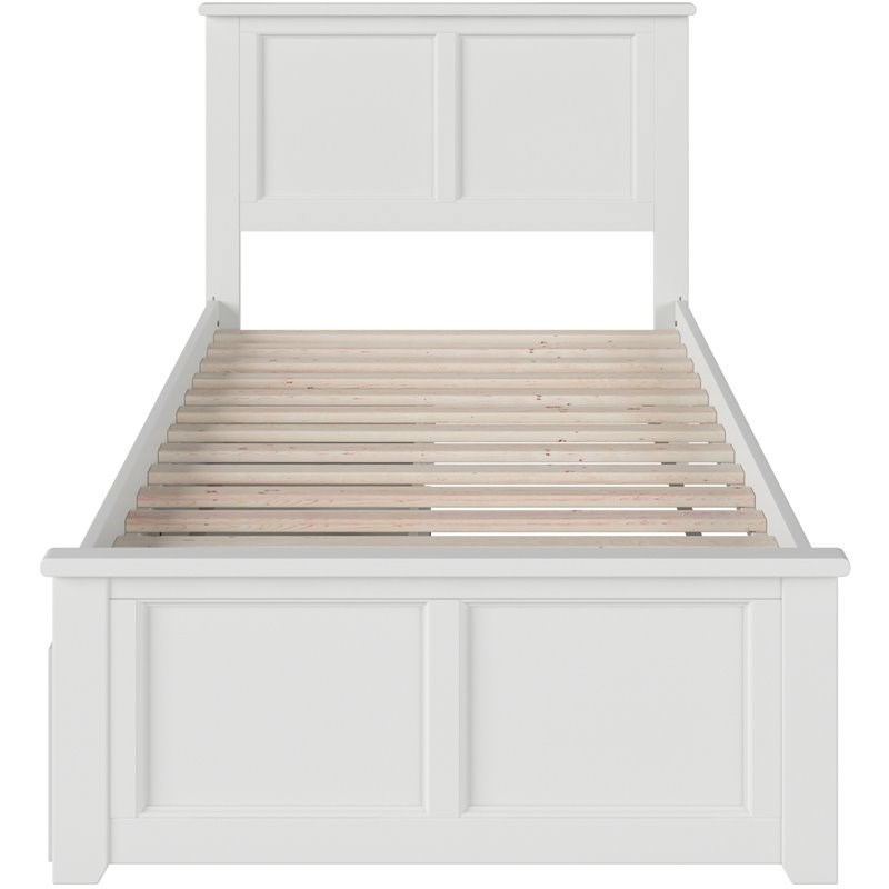 Atlantic Furniture Madison Urban Twin XL Storage Platform Bed in White