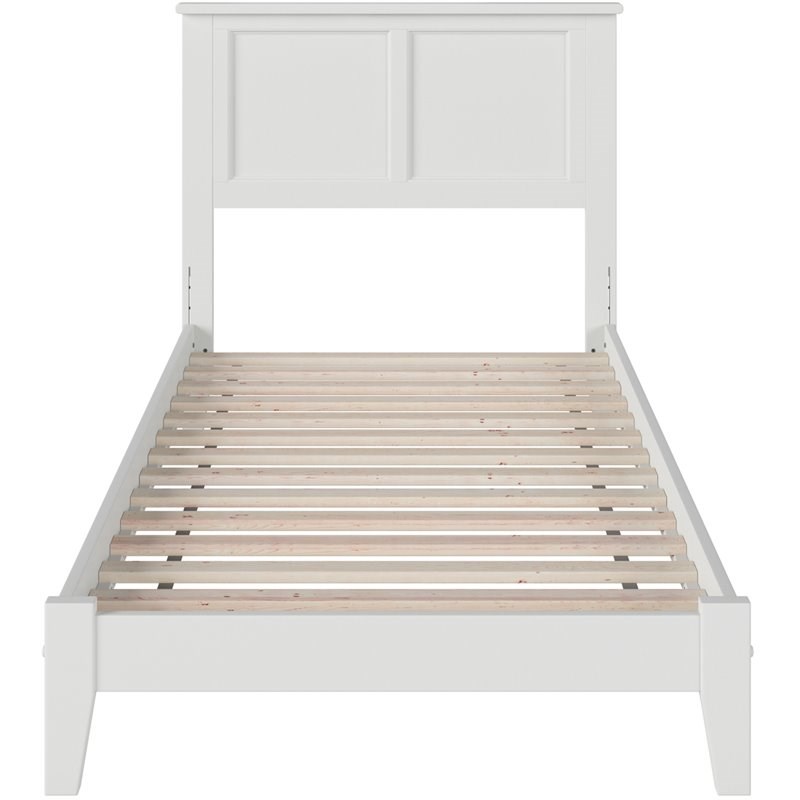 Atlantic Furniture Madison Twin Panel Platform Bed in White