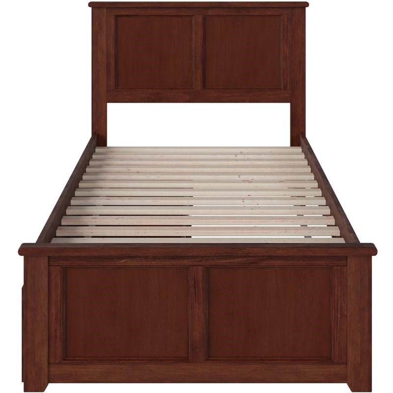 AFI Madison Urban Twin Storage Platform Bed in Walnut Homesquare