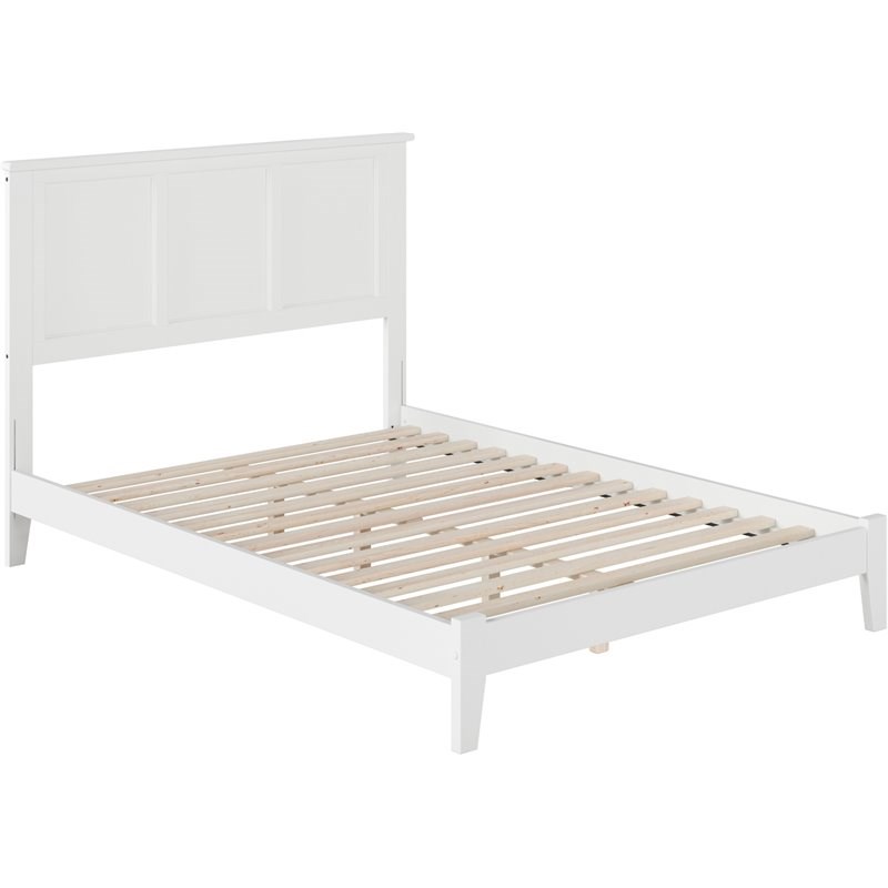Atlantic Furniture Madison Full Panel Platform Bed in White