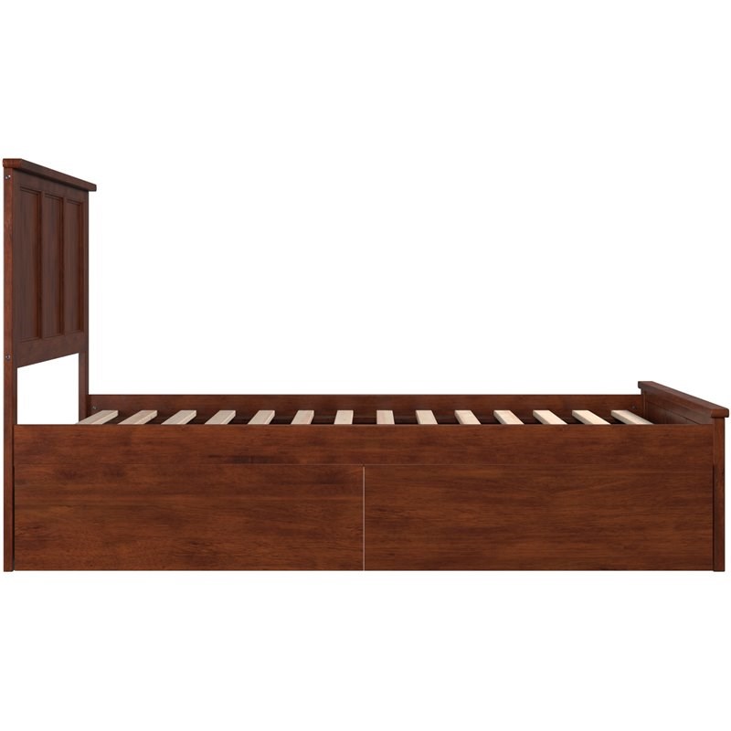 Atlantic Furniture Madison Full Storage Panel Bed in Walnut