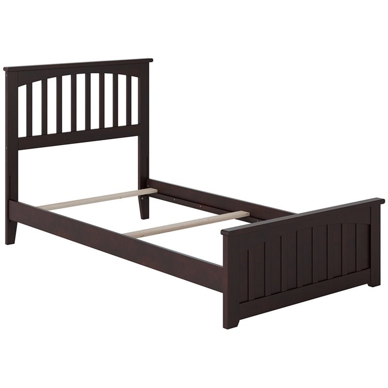 Atlantic Furniture Mission Twin Spindle Bed in Espresso