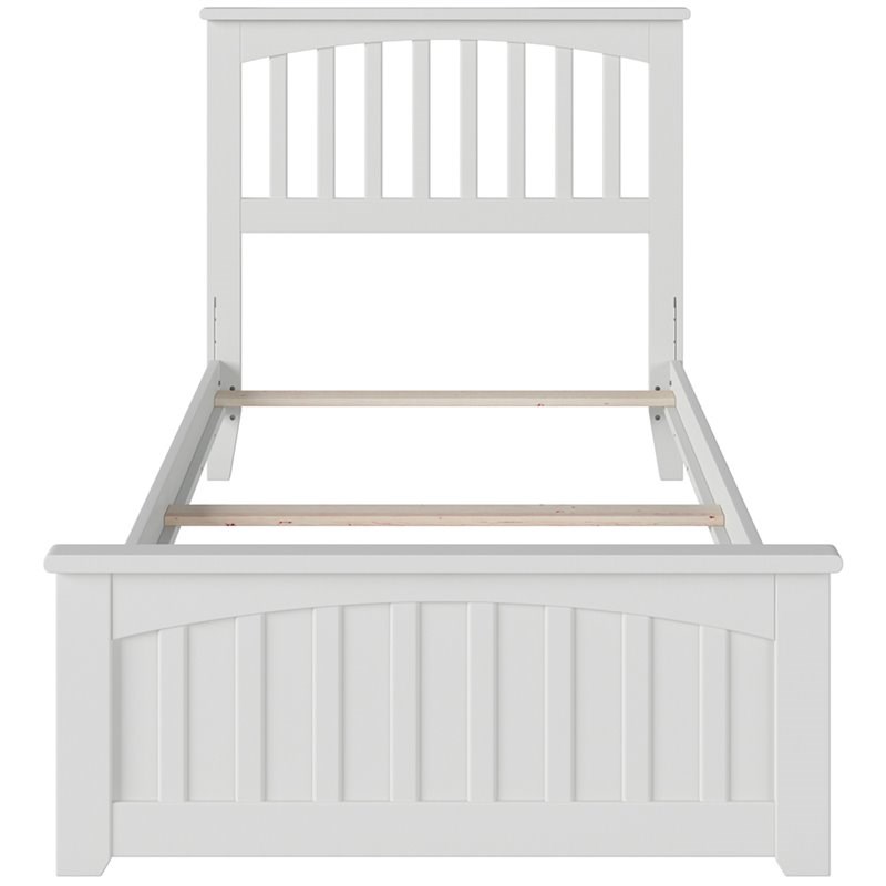 Atlantic Furniture Mission Twin Spindle Bed in White