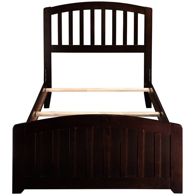 Atlantic Furniture Richmond Twin Spindle Bed with Footboard in Espresso