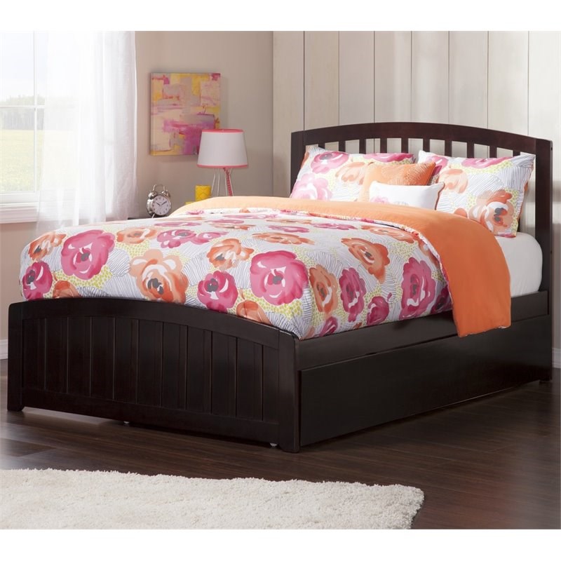 Atlantic Furniture Richmond Full Spindle Bed with Trundle in Espresso