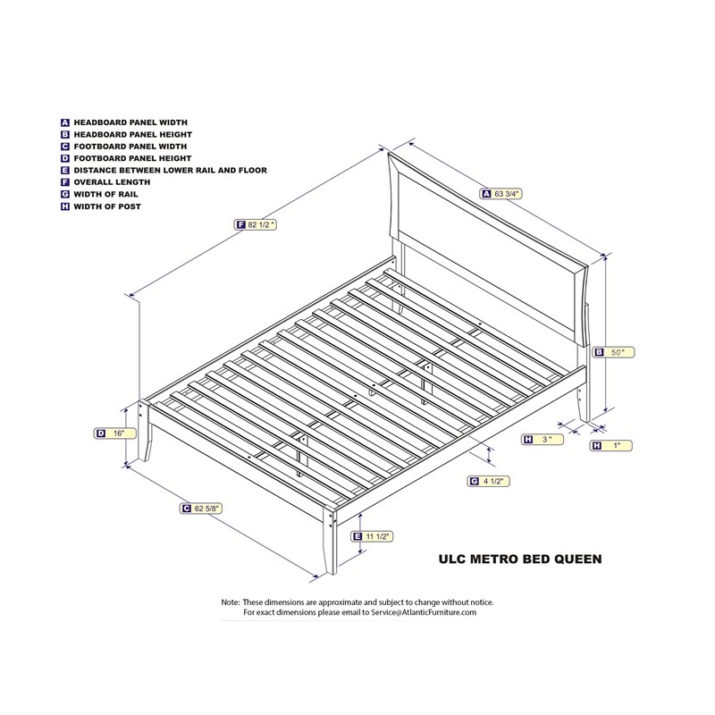 Atlantic Furniture Metro Queen Panel Platform Bed in Espresso