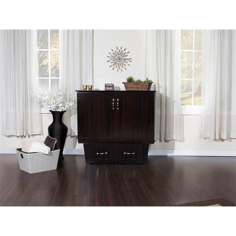 atlantic furniture nantucket twin murphy bed chest in espresso ac592141