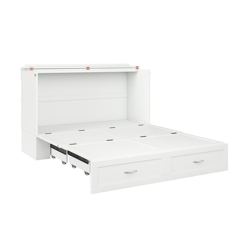 AFI Hamilton Queen Murphy Bed Chest in White | Homesquare