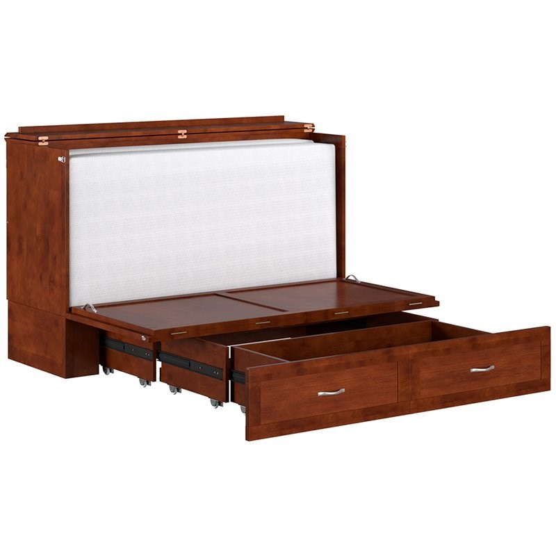 Atlantic Furniture Hamilton Queen Murphy Bed Chest in Walnut Homesquare