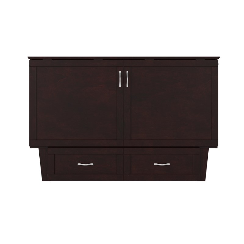 Atlantic Furniture Monroe Queen Murphy Bed Chest in Espresso Homesquare