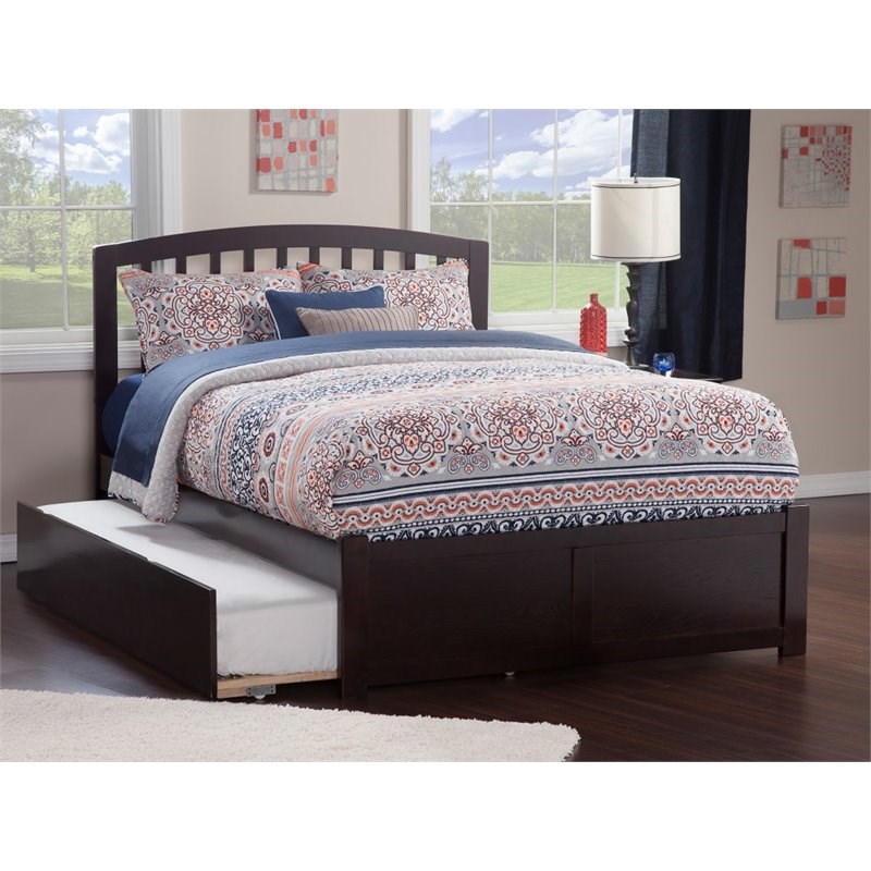 Atlantic Furniture Richmond Full Platform Panel Bed with Trundle in Espresso