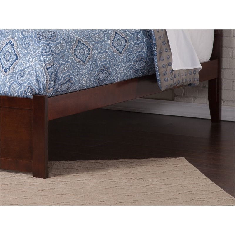 Atlantic Furniture Richmond Full Platform Panel Bed with Trundle in Walnut