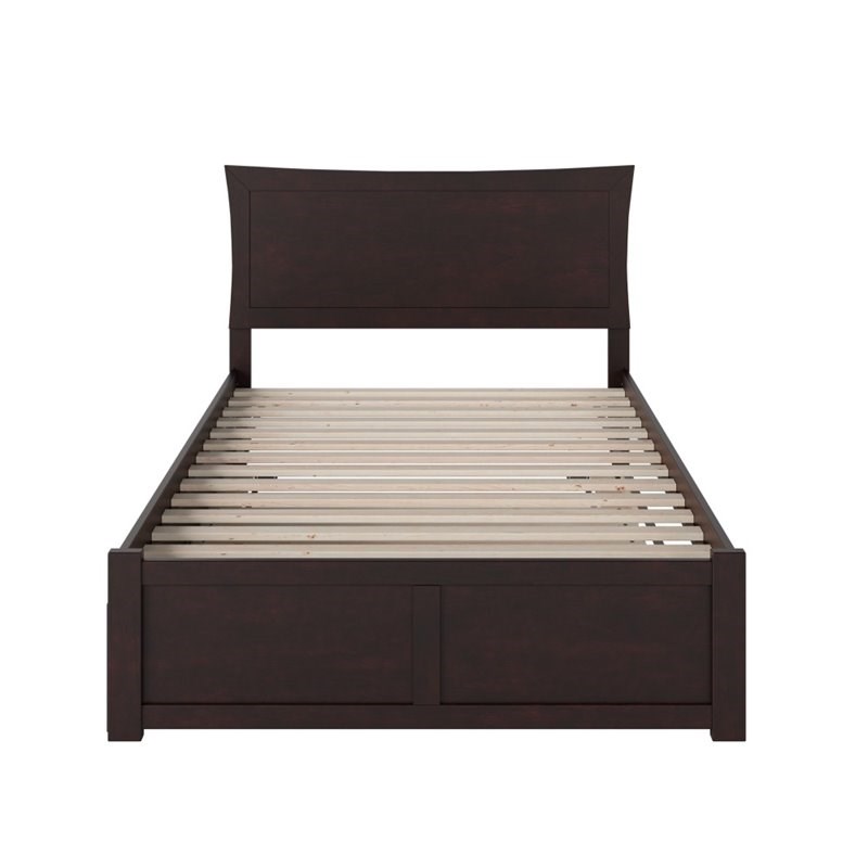 Atlantic Furniture Metro Full Platform Panel Bed with Trundle in Espresso