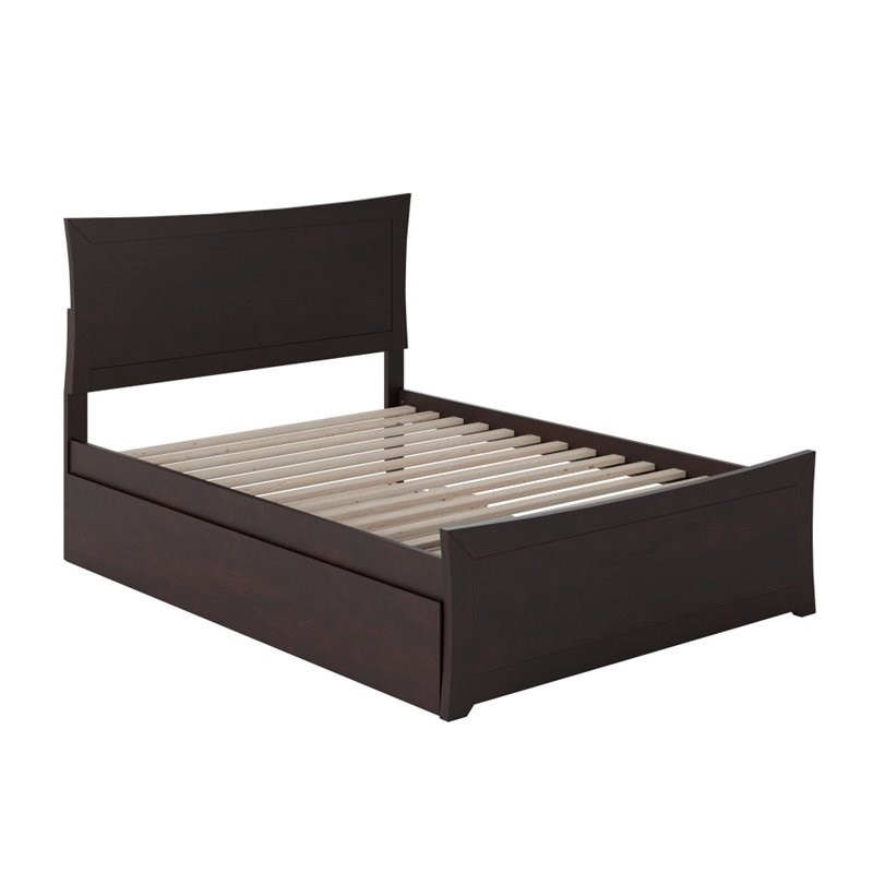 Atlantic Furniture Metro Full Platform Bed with Trundle in Espresso
