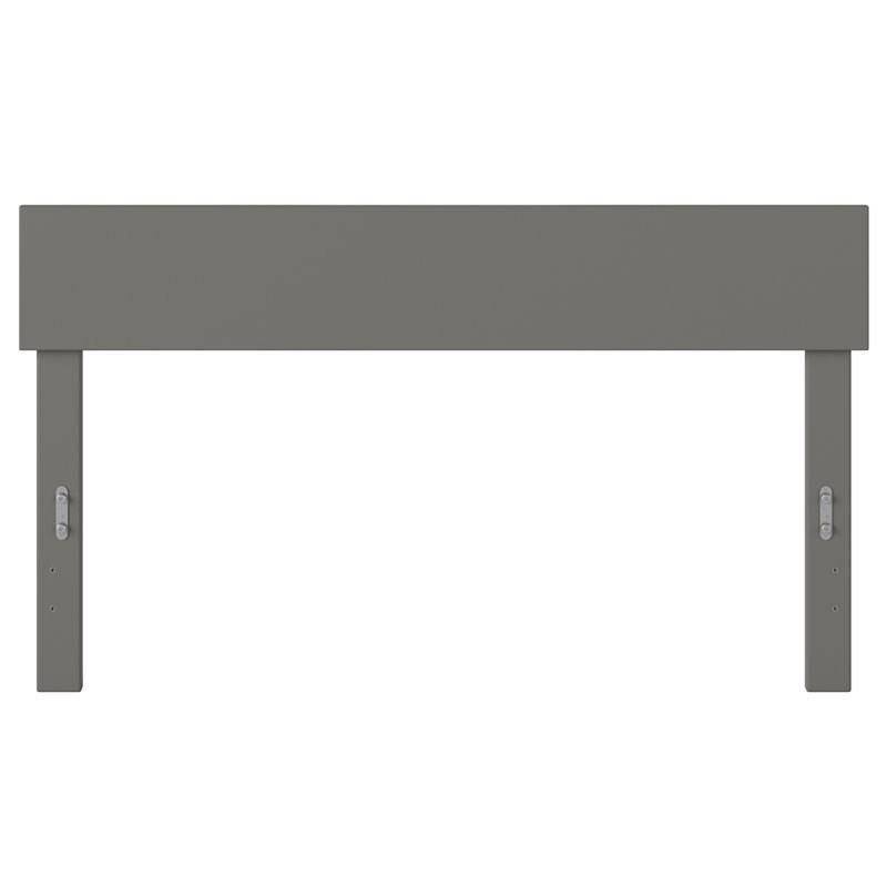 Atlantic Furniture Boston Solid Wood Full Headboard in Gray