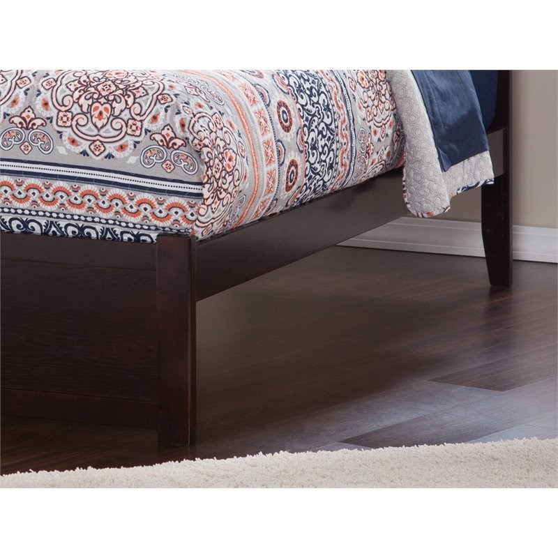 Atlantic Furniture Concord Queen Platform Panel Bed with Trundle in Espresso