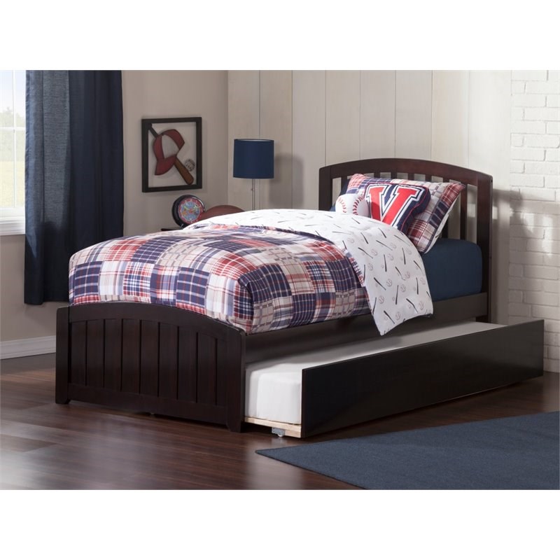 Atlantic Furniture Richmond Twin XL Platform Bed with Trundle in Espresso